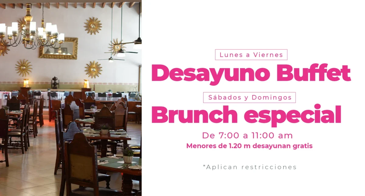 Desayuno buffet, Hotel Real de Minas, Tradicional, Hotel en Santiago de Querétaro