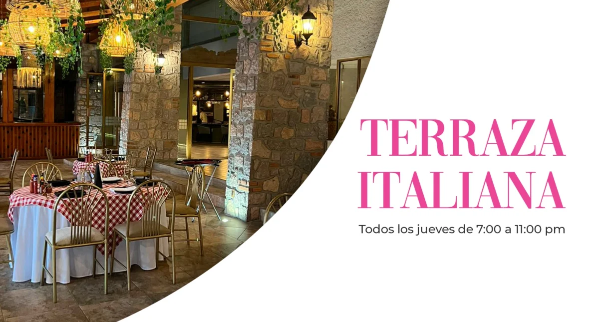 Cena en la Terraza Italiana, Hotel Real de Minas, Tradicional, Hotel en Santiago de Querétaro